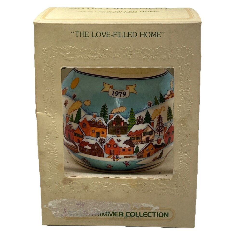 Vintage Hallmark 1979‎ Unbreakable Satin Ornament “The Love-Filled Home”